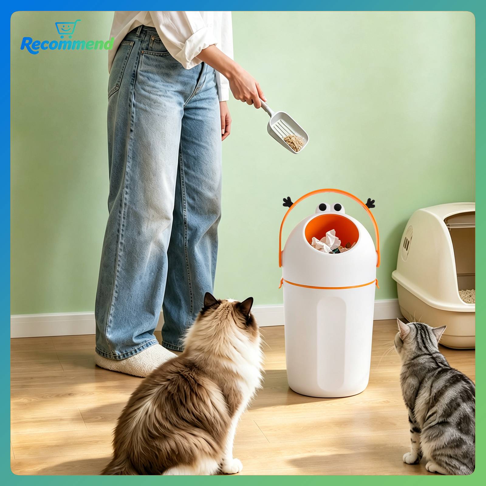 Baby Nursery Green - Odorless Diaper Pail, Diaper Trash Can,