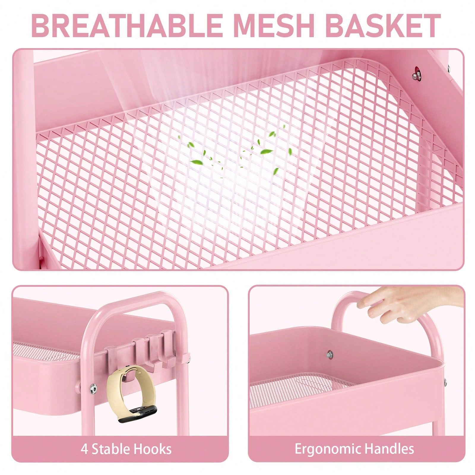 3 Tier Metal Rolling Cart With - огляд і ціна Baby Nursery Modern