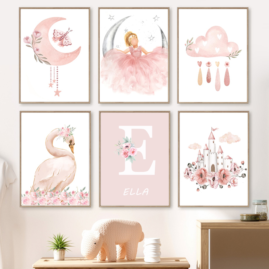 Pink Angel Girl Sun Moon Cloud - огляд і ціна Baby Nursery Modern