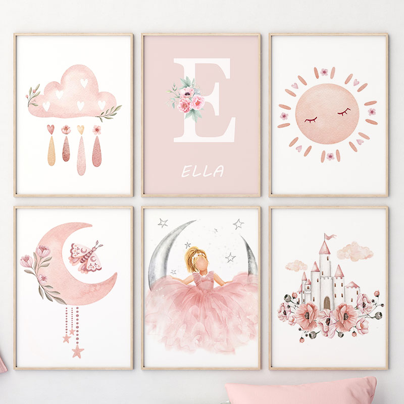 Pink Angel Girl Sun Moon Cloud - огляд і ціна Baby Nursery Modern