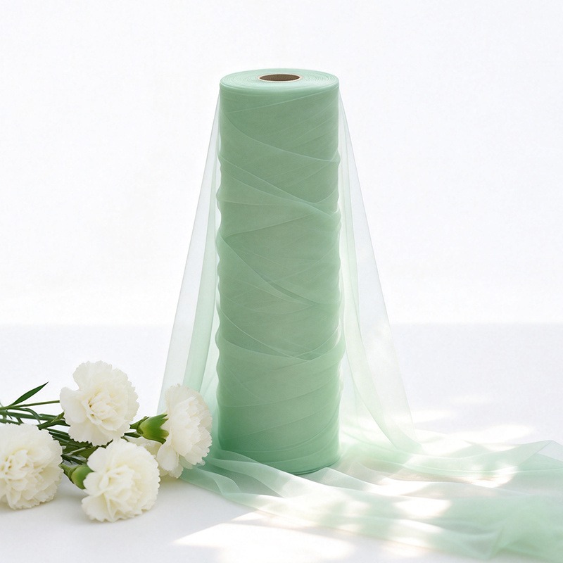 Sheer Light Green Canopy Tulle - огляд і ціна Baby Nursery Green
