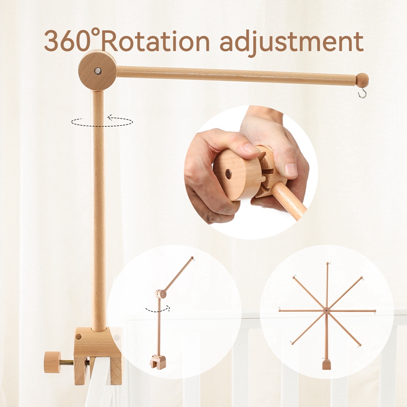 Baby Wooden Bed Bell Bracket M - огляд і ціна Crib Mobile Musical