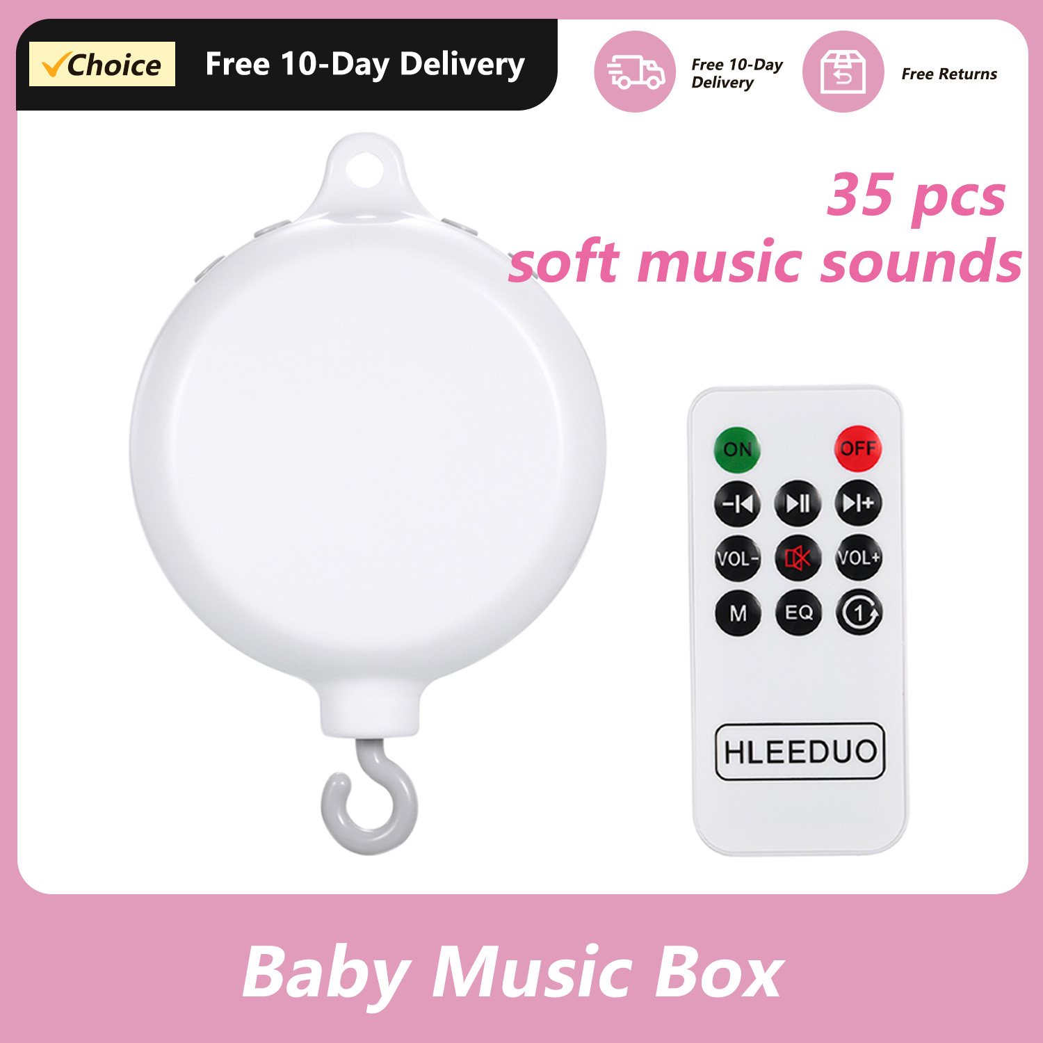 Rotary Baby Crib Bed Toy Music - огляд і ціна Crib Mobile Musical