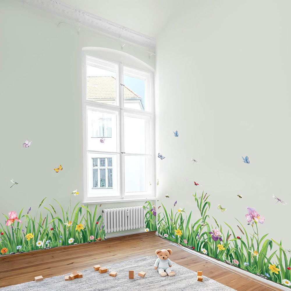 Green Grass Flowers Borader Wa - огляд і ціна Baby Nursery Green