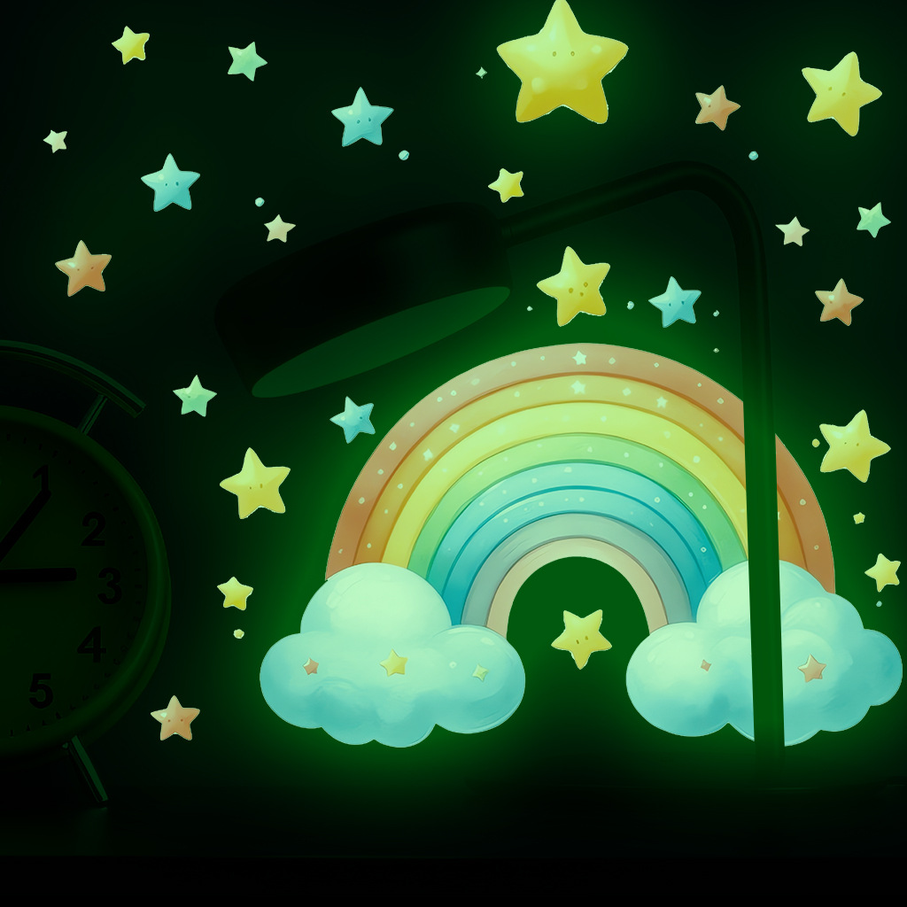 Cartoon Rainbow Luminous Wall  - огляд і ціна Baby Nursery Diy