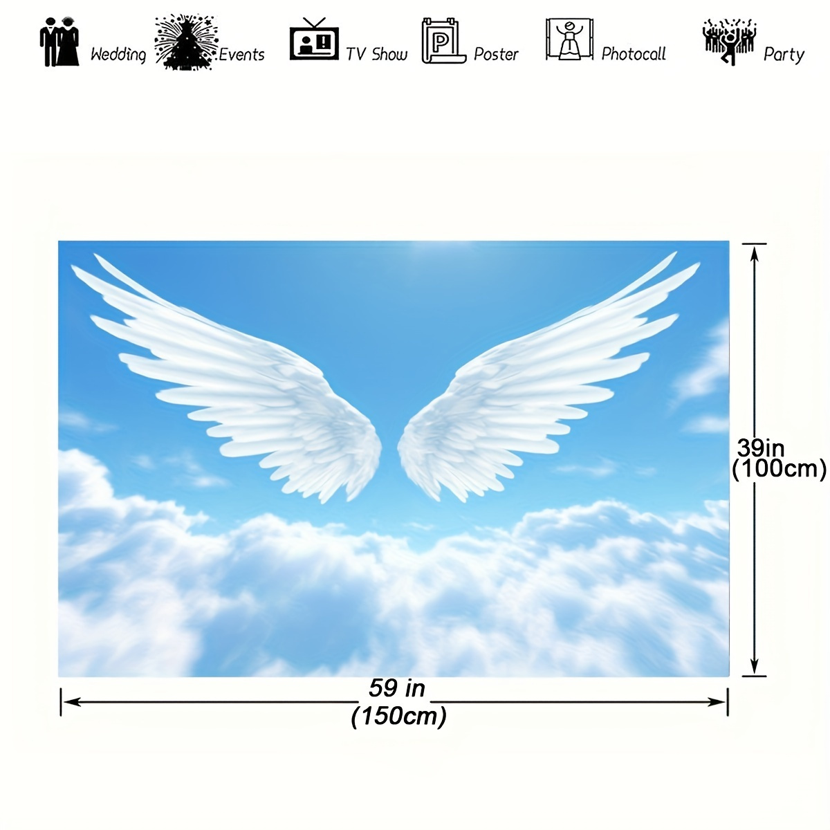 Angel Wings Clouds Sky Tapestr - огляд і ціна Baby Nursery Modern