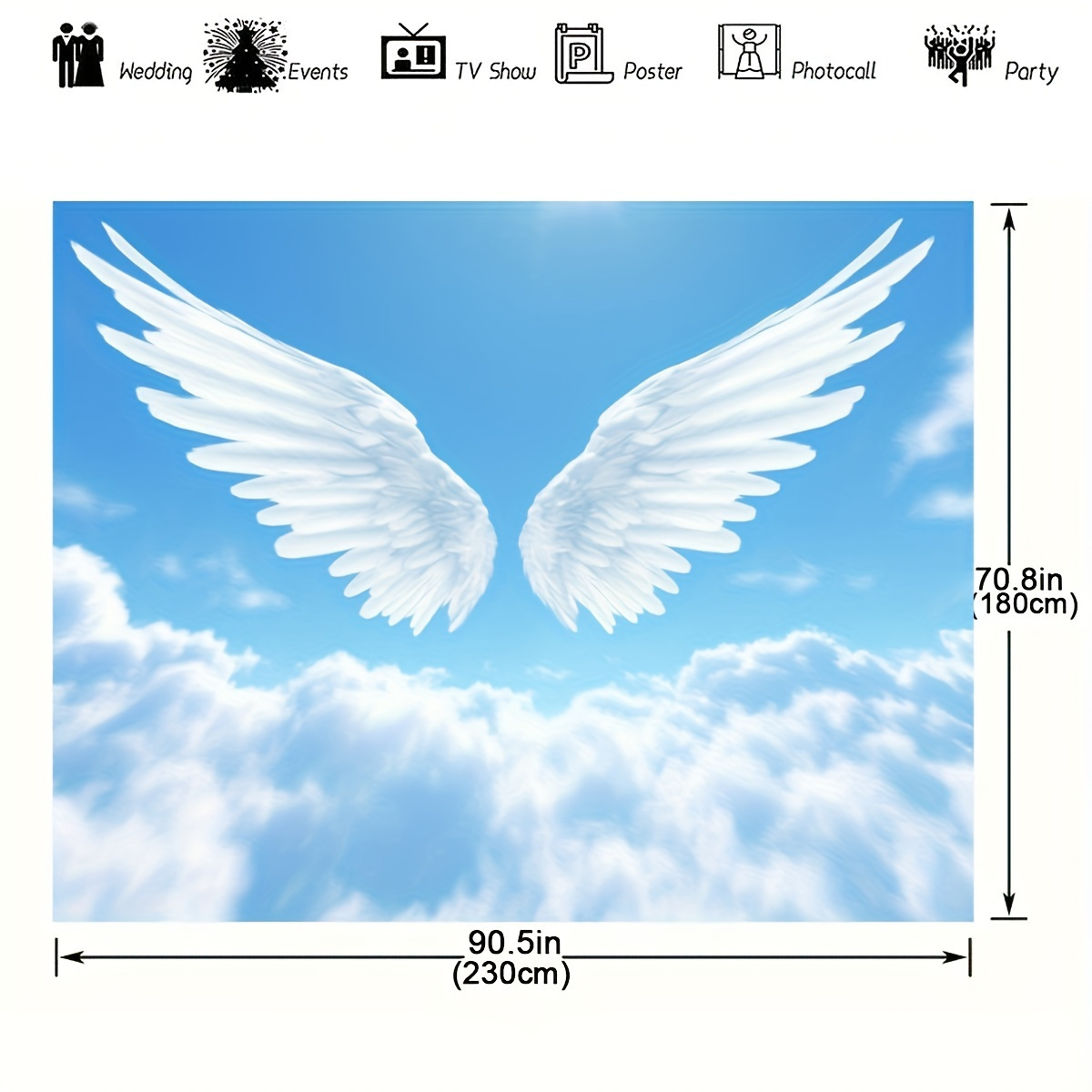 Angel Wings Clouds Sky Tapestr - огляд і ціна Baby Nursery Modern