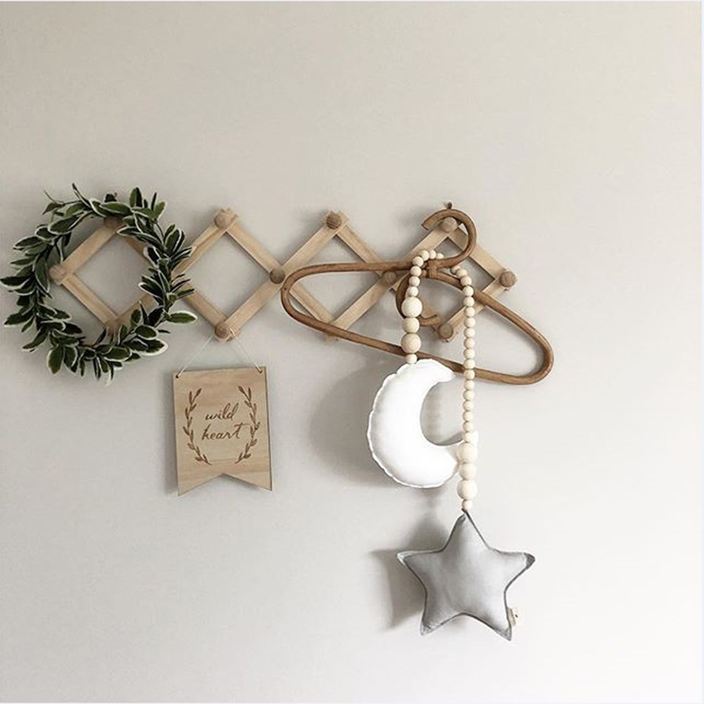 Moon and Star Wooden Beads Str - огляд і ціна Baby Nursery Diy