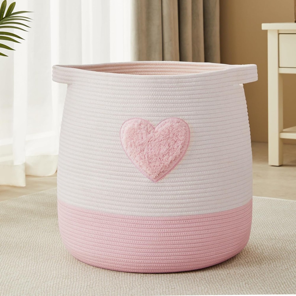 Pink Laundry Basket Hamper for - огляд і ціна Baby Nursery Modern