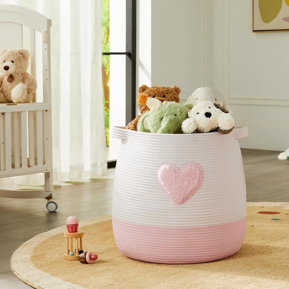 Pink Laundry Basket Hamper for - огляд і ціна Baby Nursery Modern
