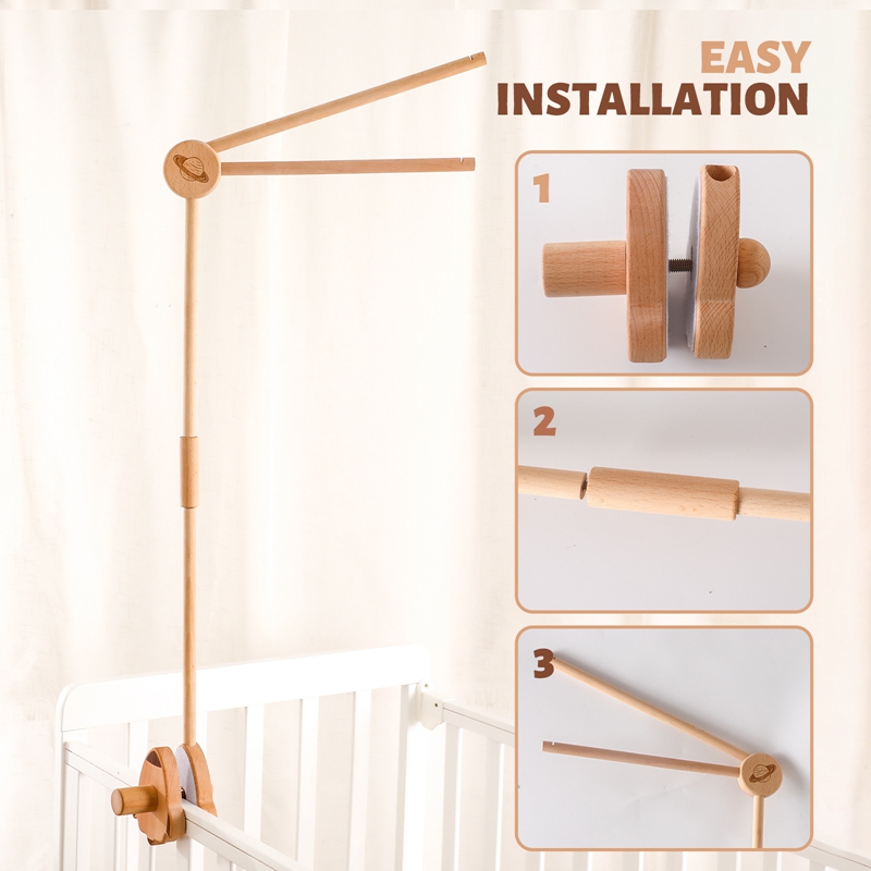 Baby Wooden Bed Bell Bracket M - огляд і ціна Crib Mobile Musical
