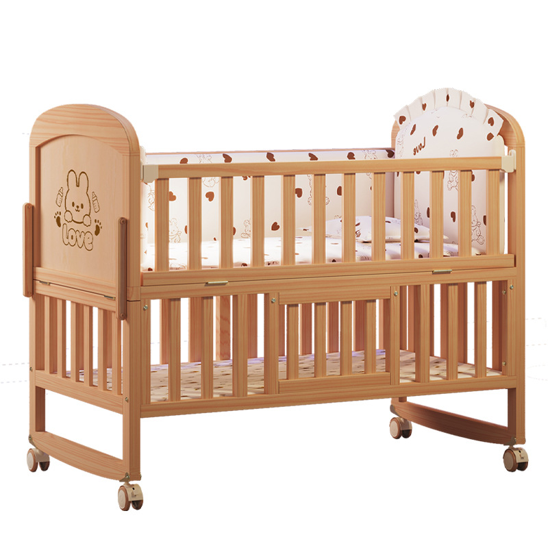Solid Wood Baby Crib Removable - огляд і ціна Baby Nursery With Queen Bed