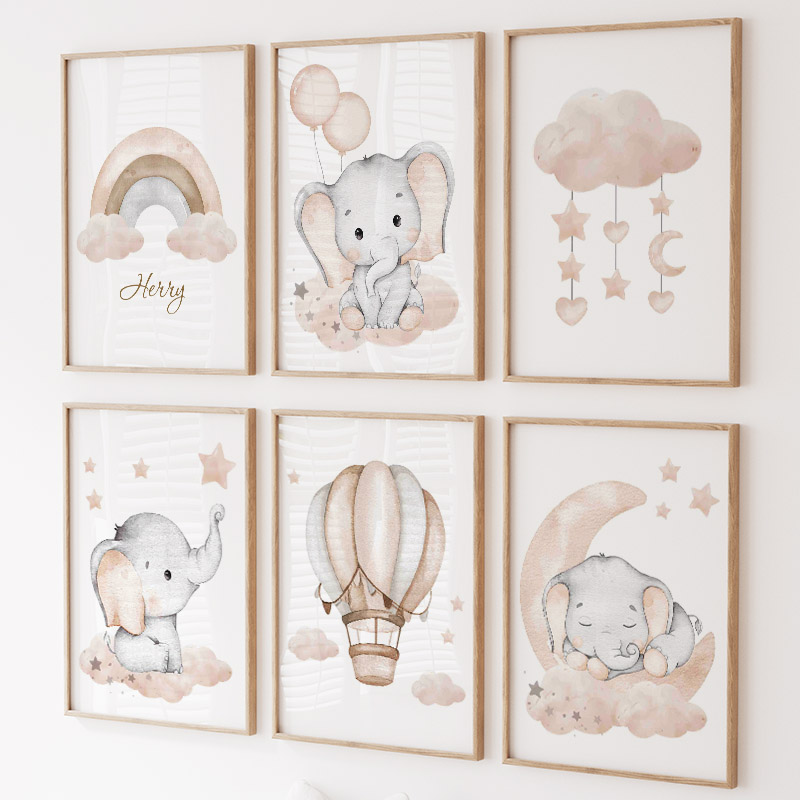Cute Elephant Hot Balloon Moon - огляд і ціна Baby Nursery Modern