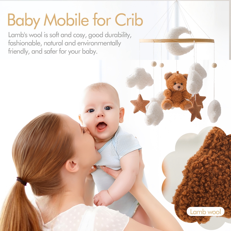 Wooden Crib Mobile Baby Bed Be - огляд і ціна Crib Mobile Musical
