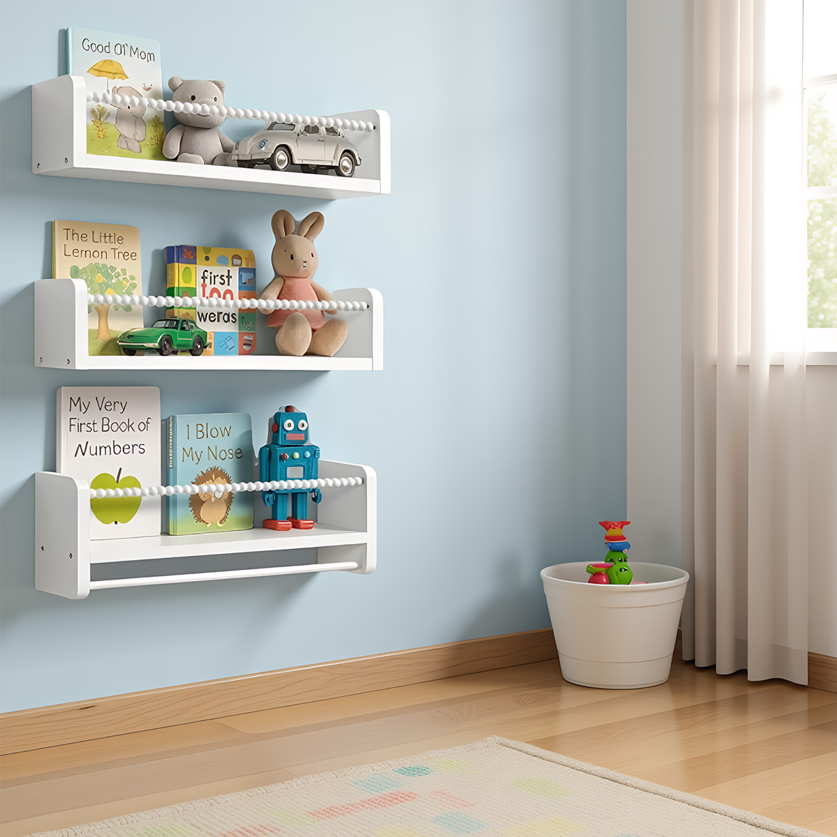 Floating Nursery Book Shelves  - огляд і ціна Baby Nursery Books