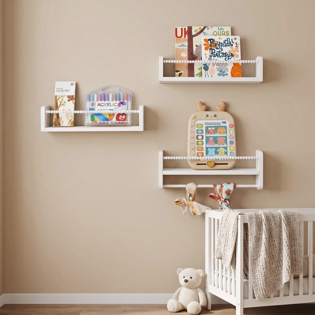 Floating Nursery Book Shelves  - огляд і ціна Baby Nursery Books