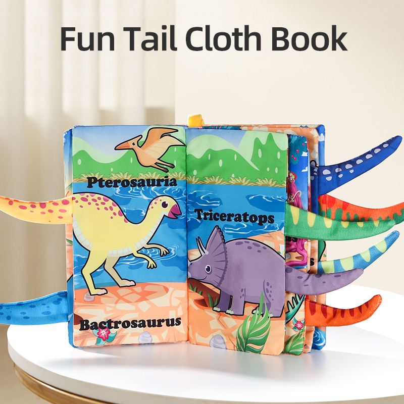 Baby Cloth Book 6 Page Dinosau - огляд і ціна Baby Nursery Books