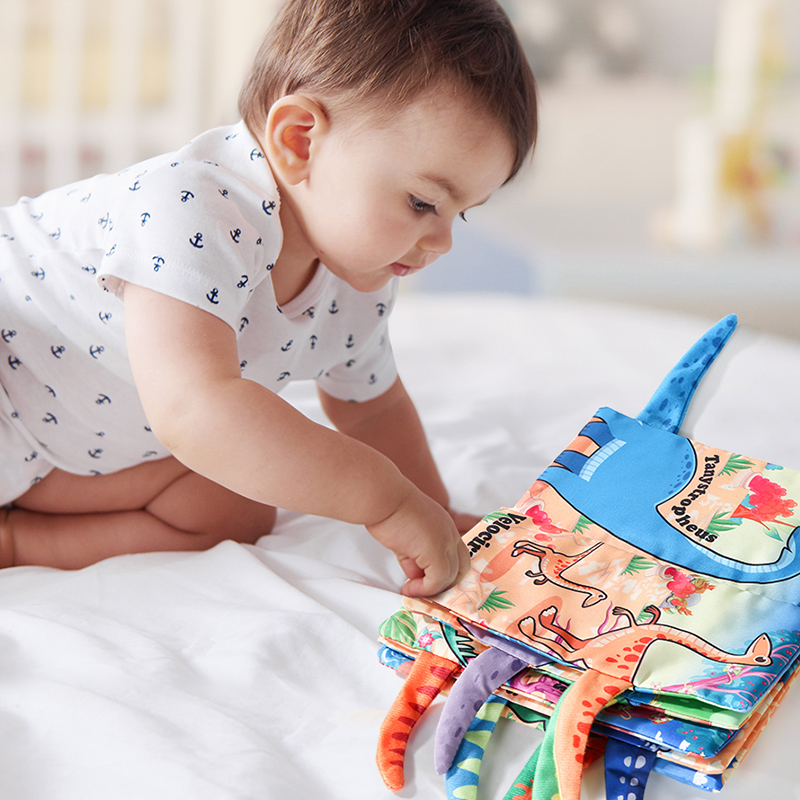 Baby Cloth Book 6 Page Dinosau - огляд і ціна Baby Nursery Books