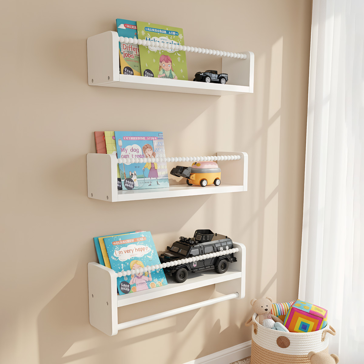 Wood Nursery Book Shelves, 15. - огляд і ціна Baby Nursery Books