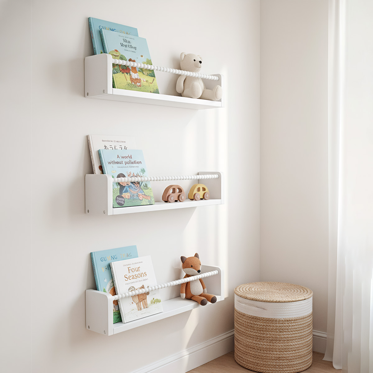 Wood Nursery Book Shelves, 15. - огляд і ціна Baby Nursery Books