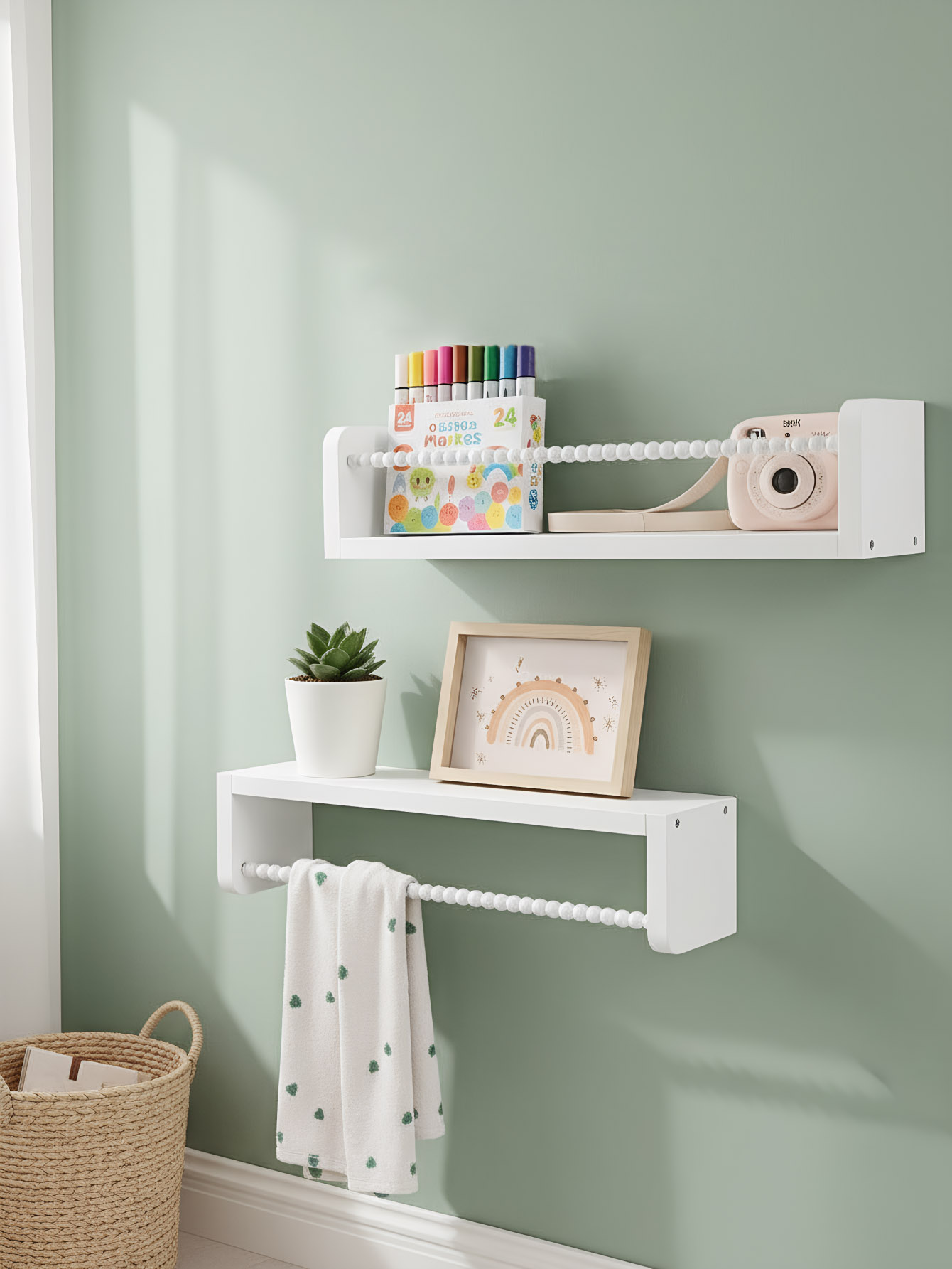 Wood Nursery Book Shelves, 15. - огляд і ціна Baby Nursery Books
